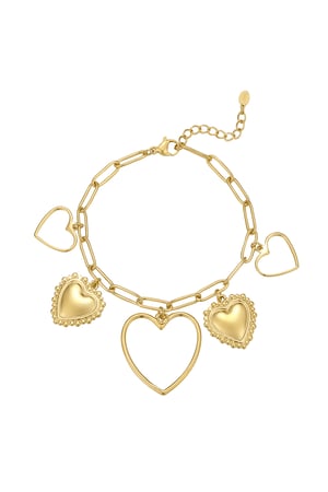 Open hearts bracelet - Gold color h5 